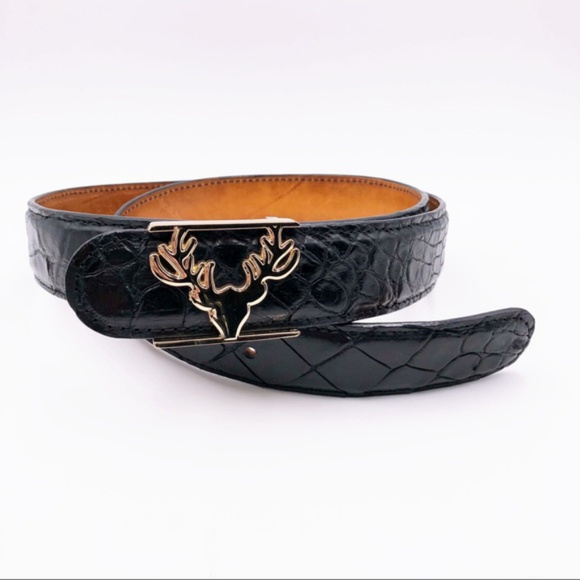 Taxidermy Accessories - Taxidermy Black Genuine Florida Alligator Belt